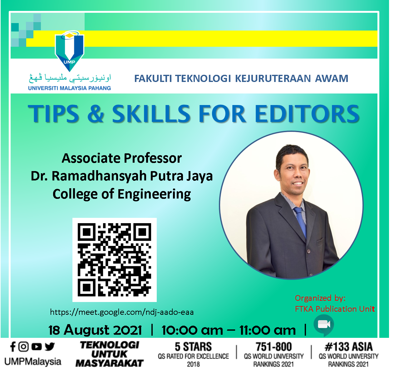 Tips and Skills for Editor Workshop - 19 August 2021